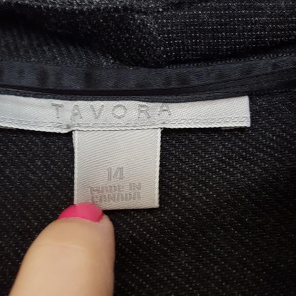 Tavora gray waterfall cardigan sweater size 14 - Picture 2 of 4